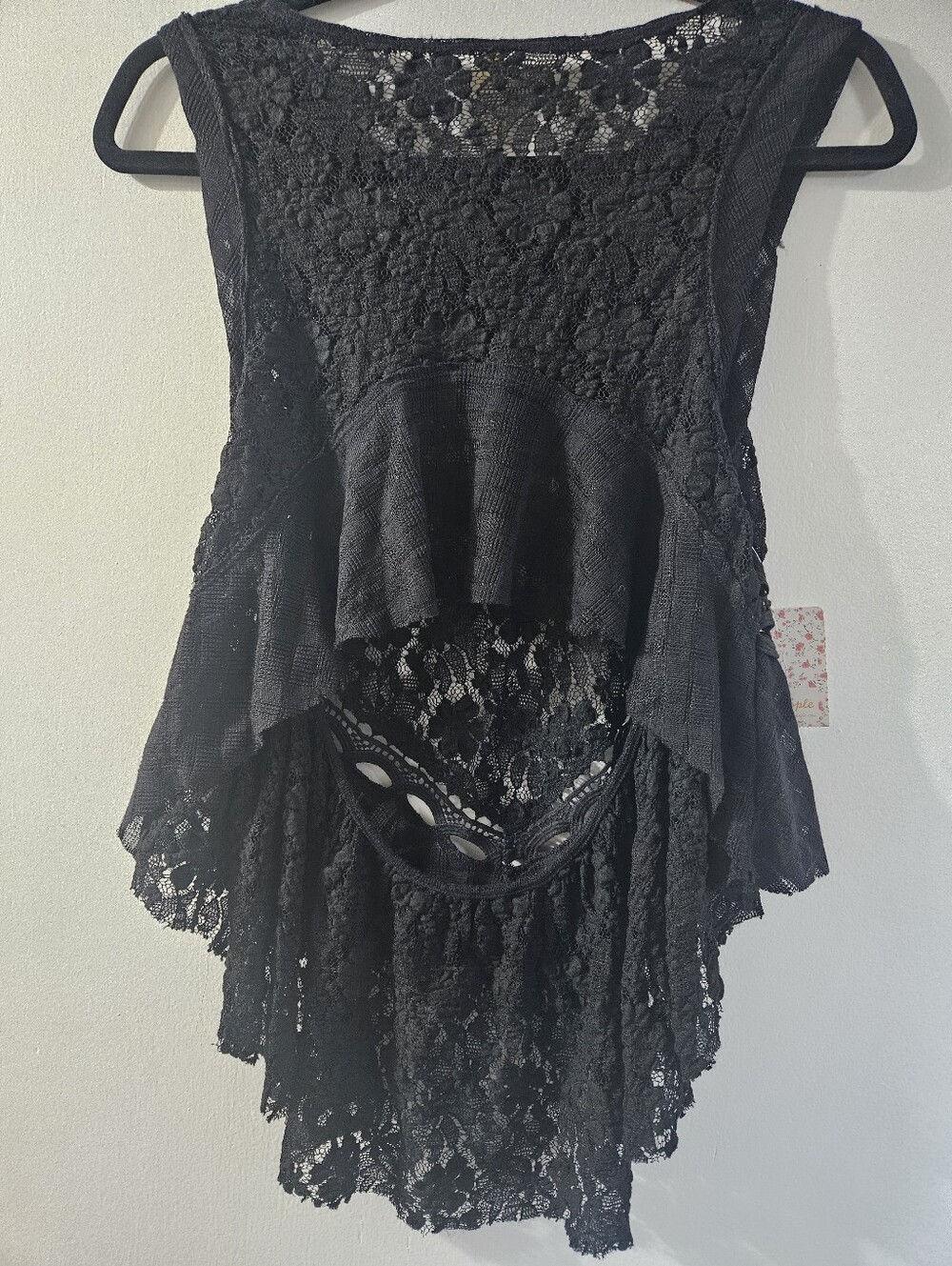 Free People Black Lace Tank Top - Picture 9 of 11